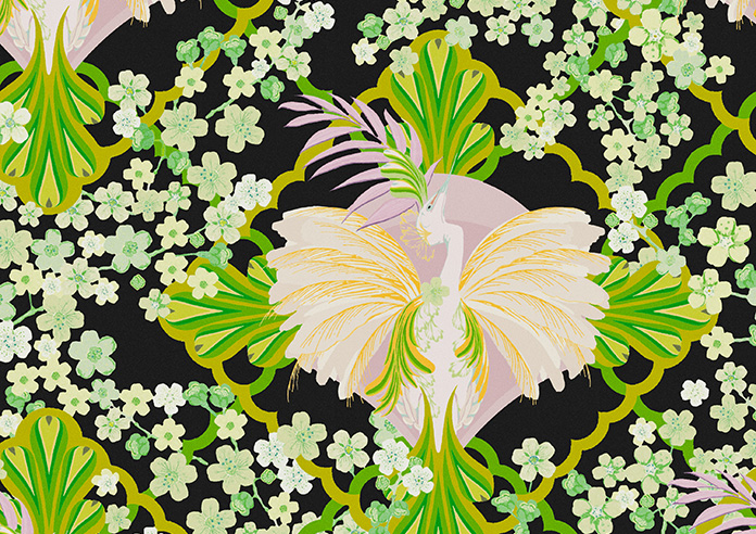 Faded Glamour, Goddess Green Black - Roman Blind - Image 7